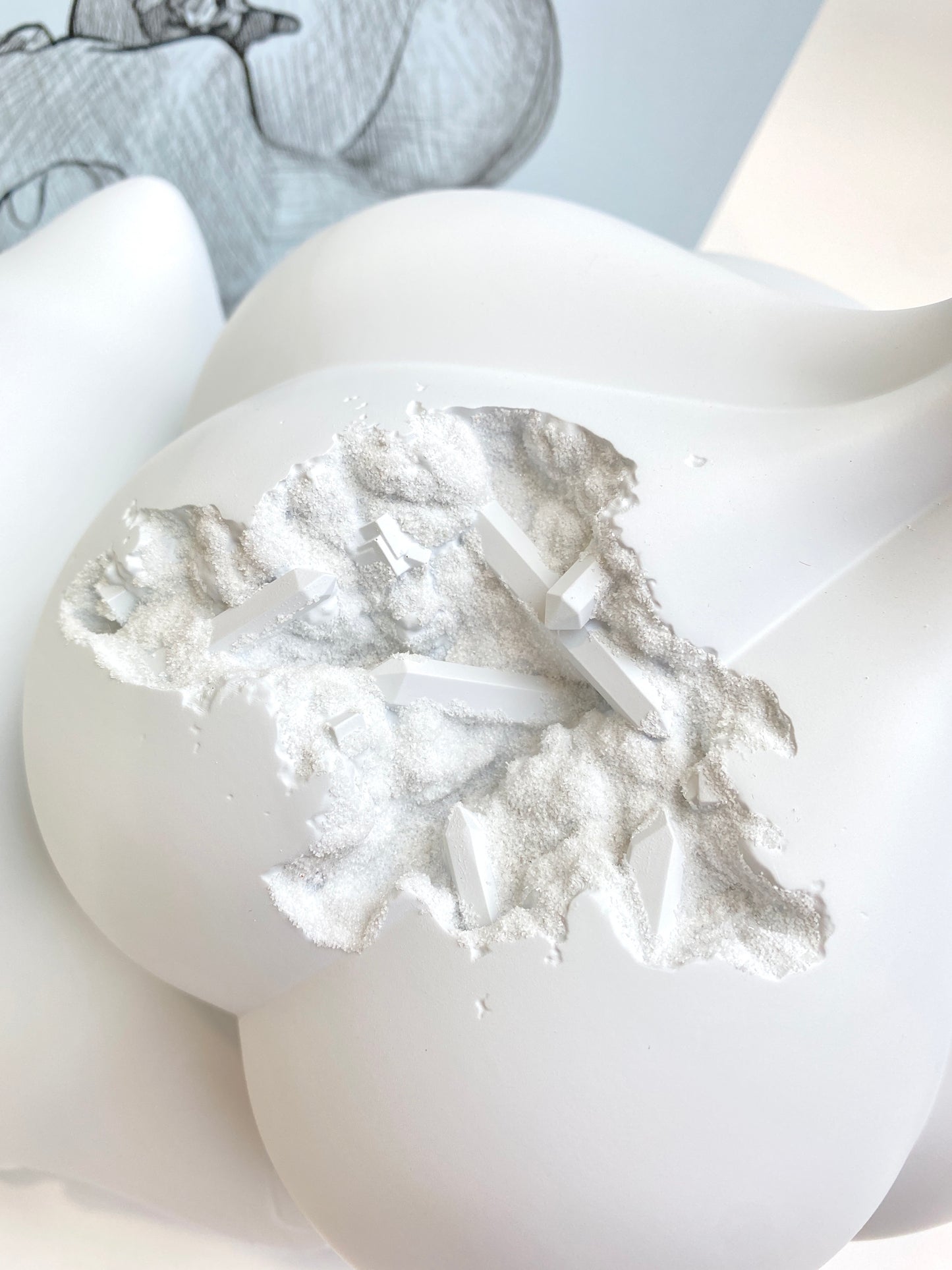 Daniel Arsham Crystalized Bulbasaur crystal detail