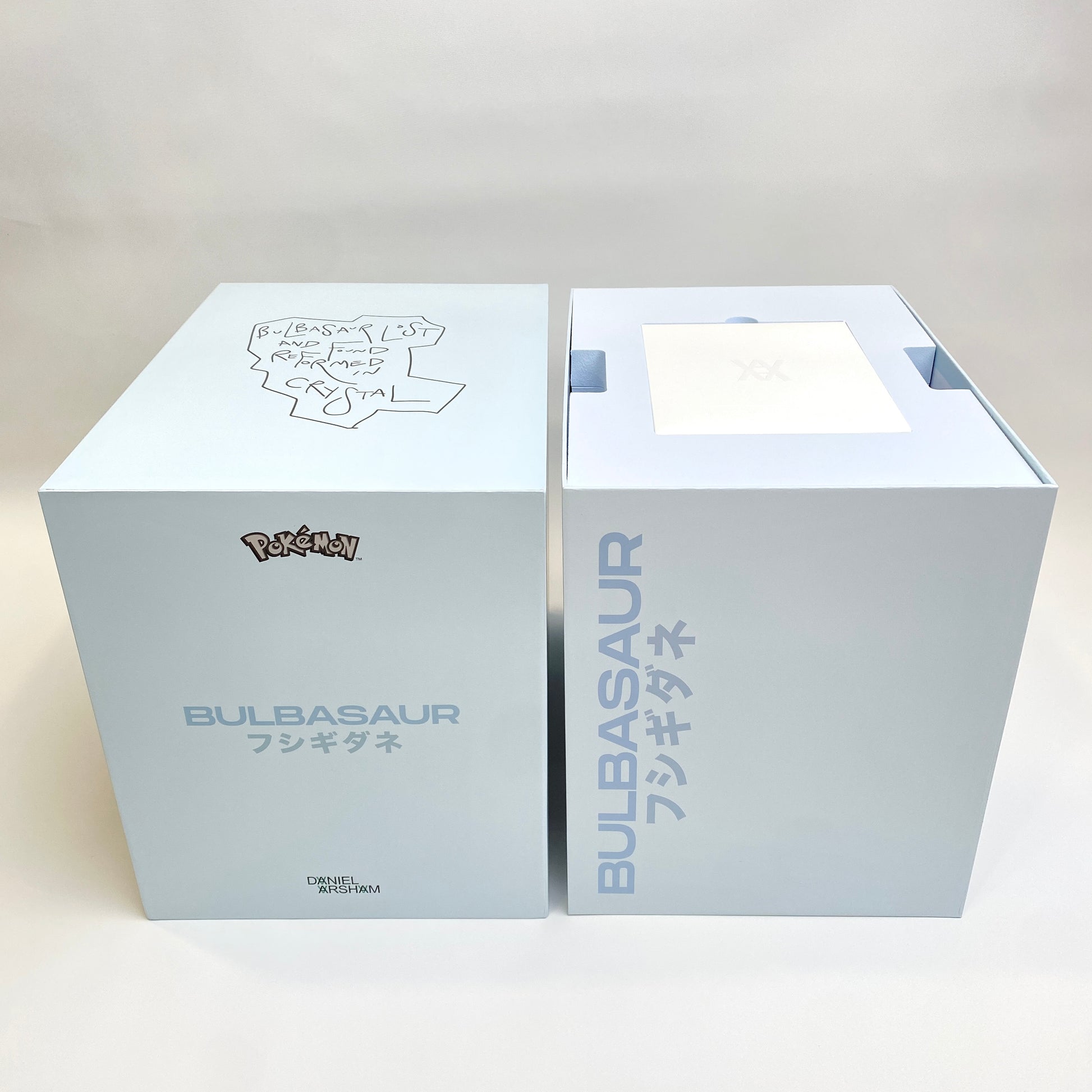 Daniel Arsham Crystalized Bulbasaur side of box open