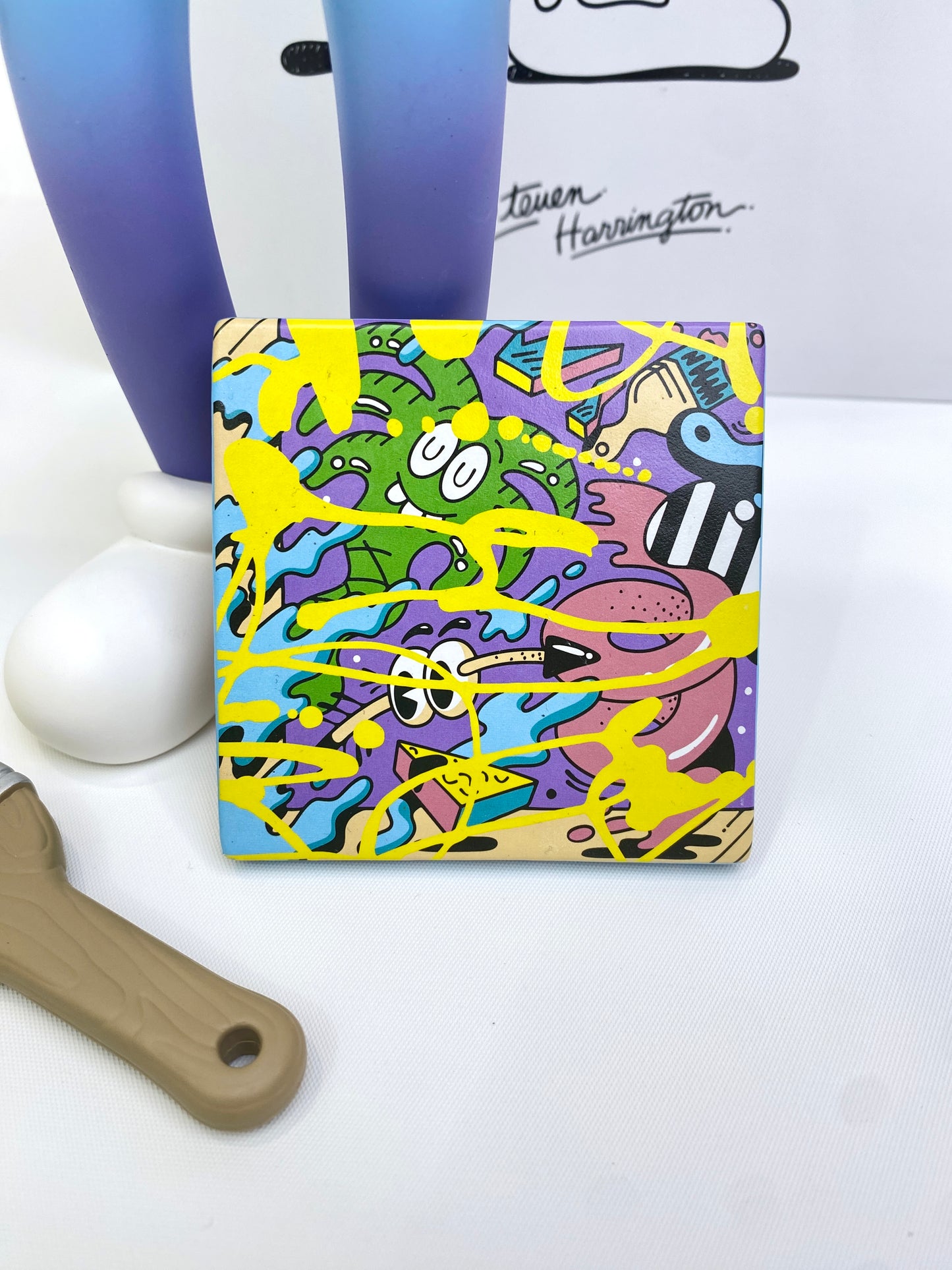 Steven Harrington Subconscious "Gradient" showing small canvas painting.