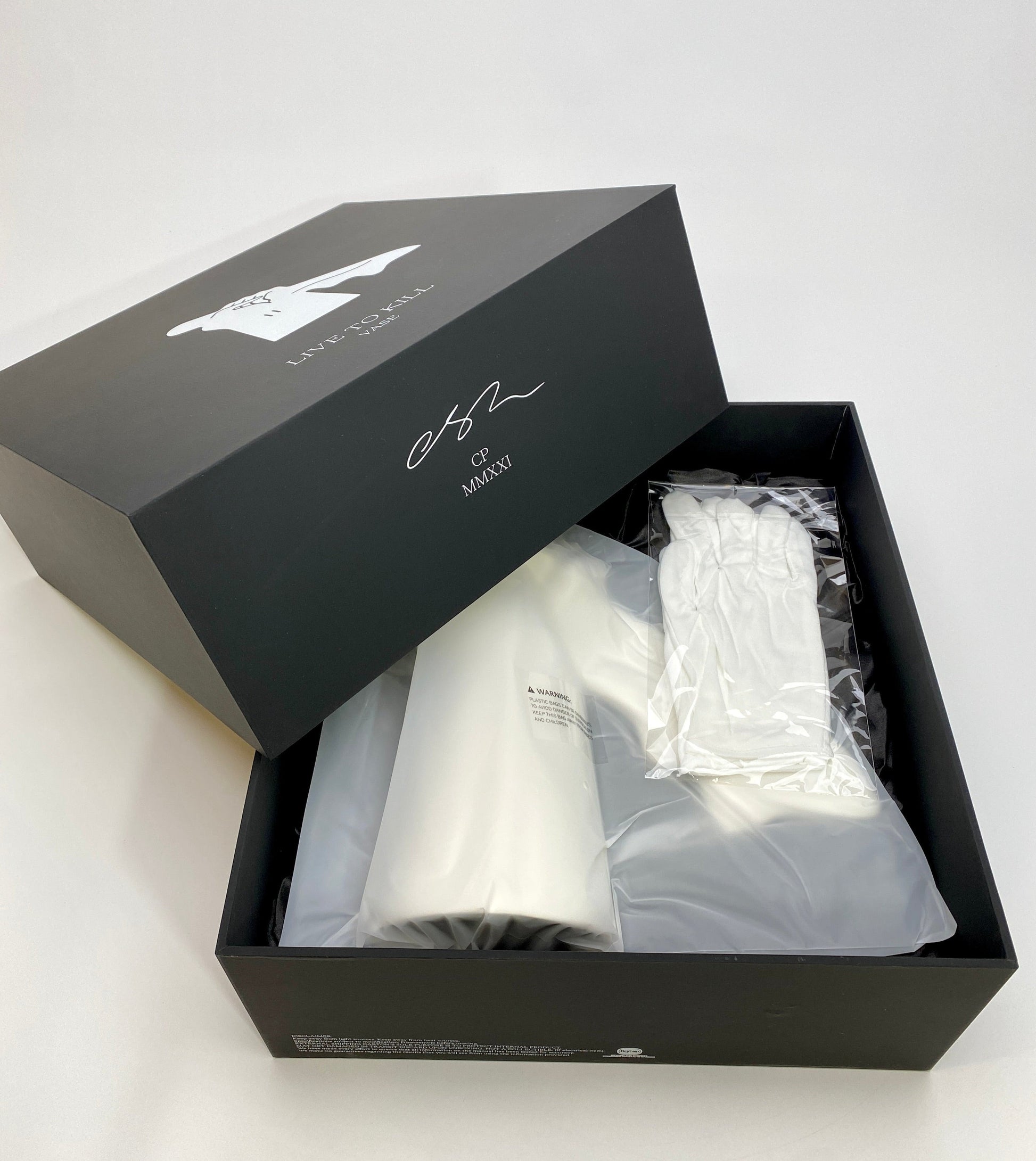 Cleon Peterson Live to Kill Flower Vase In Box with Gloves