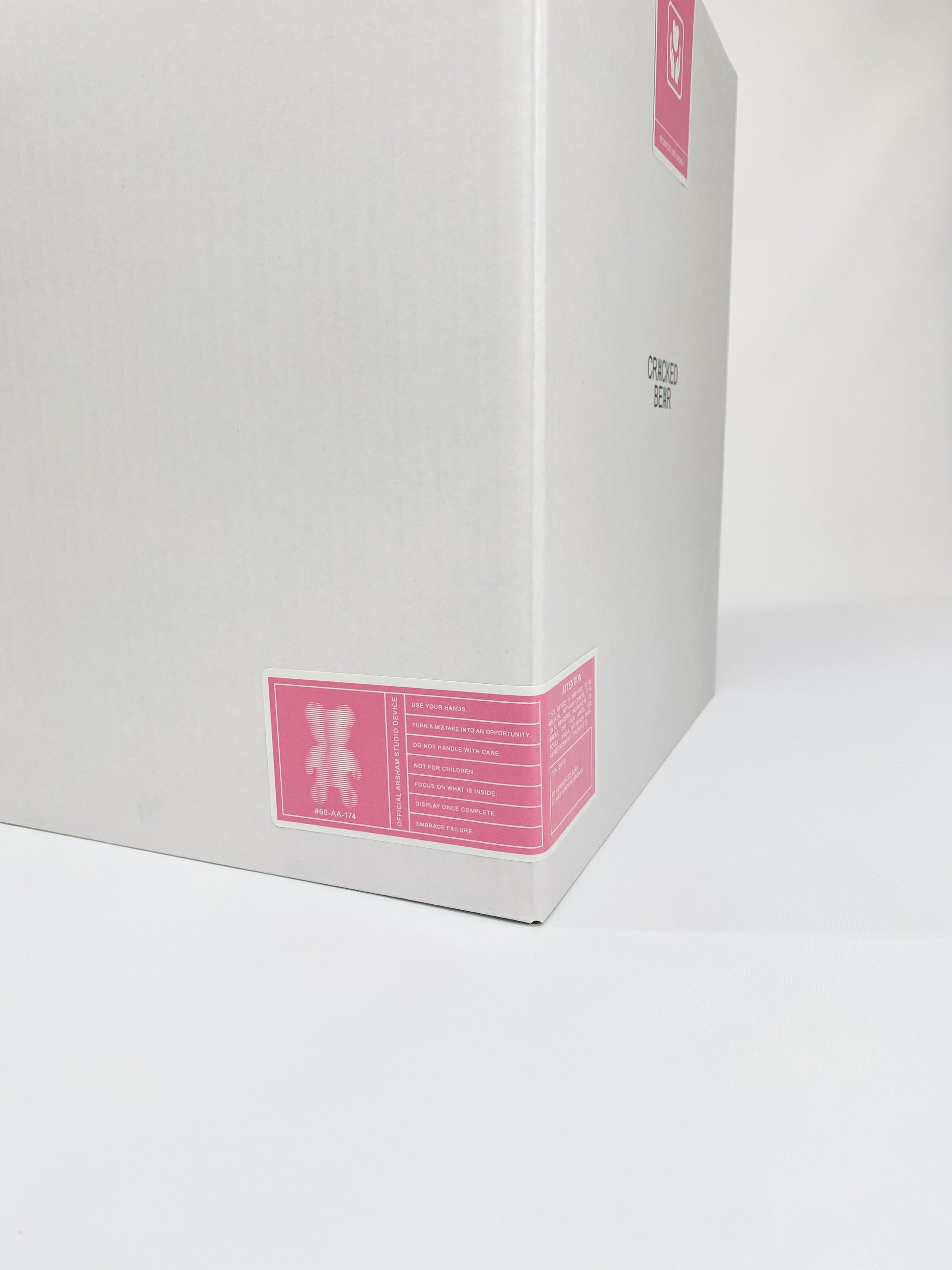 Daniel Arsham Cracked Bear Pink Corner Detail