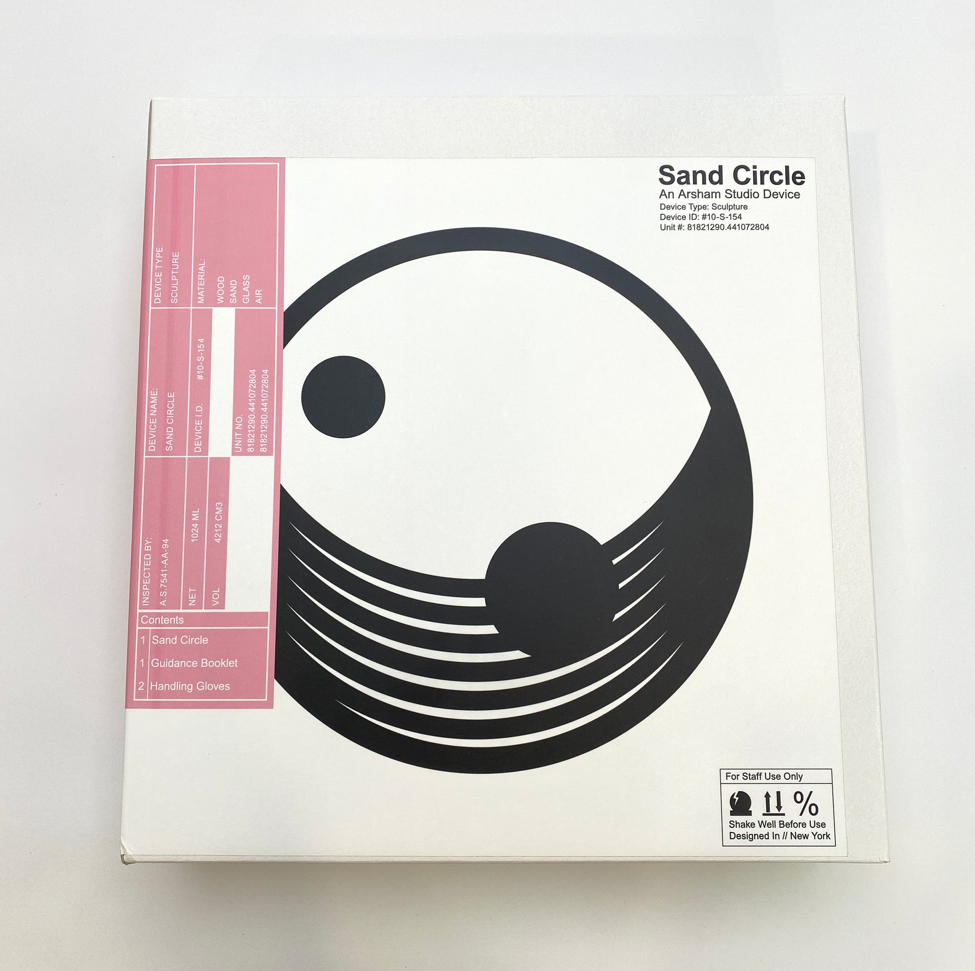 Daniel Arsham Pink Sand Circle Box Front