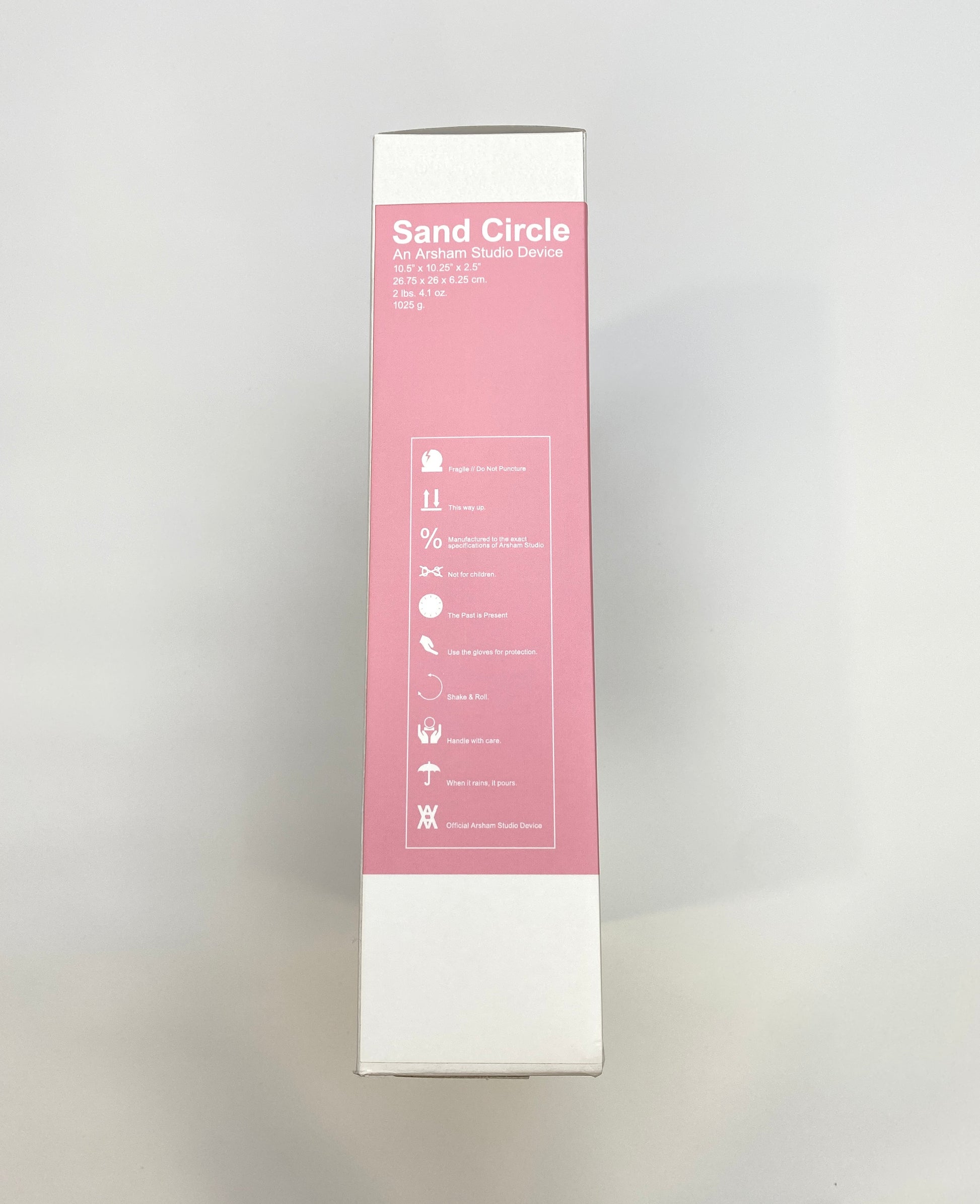 Daniel Arsham Pink Sand Circle Side Label