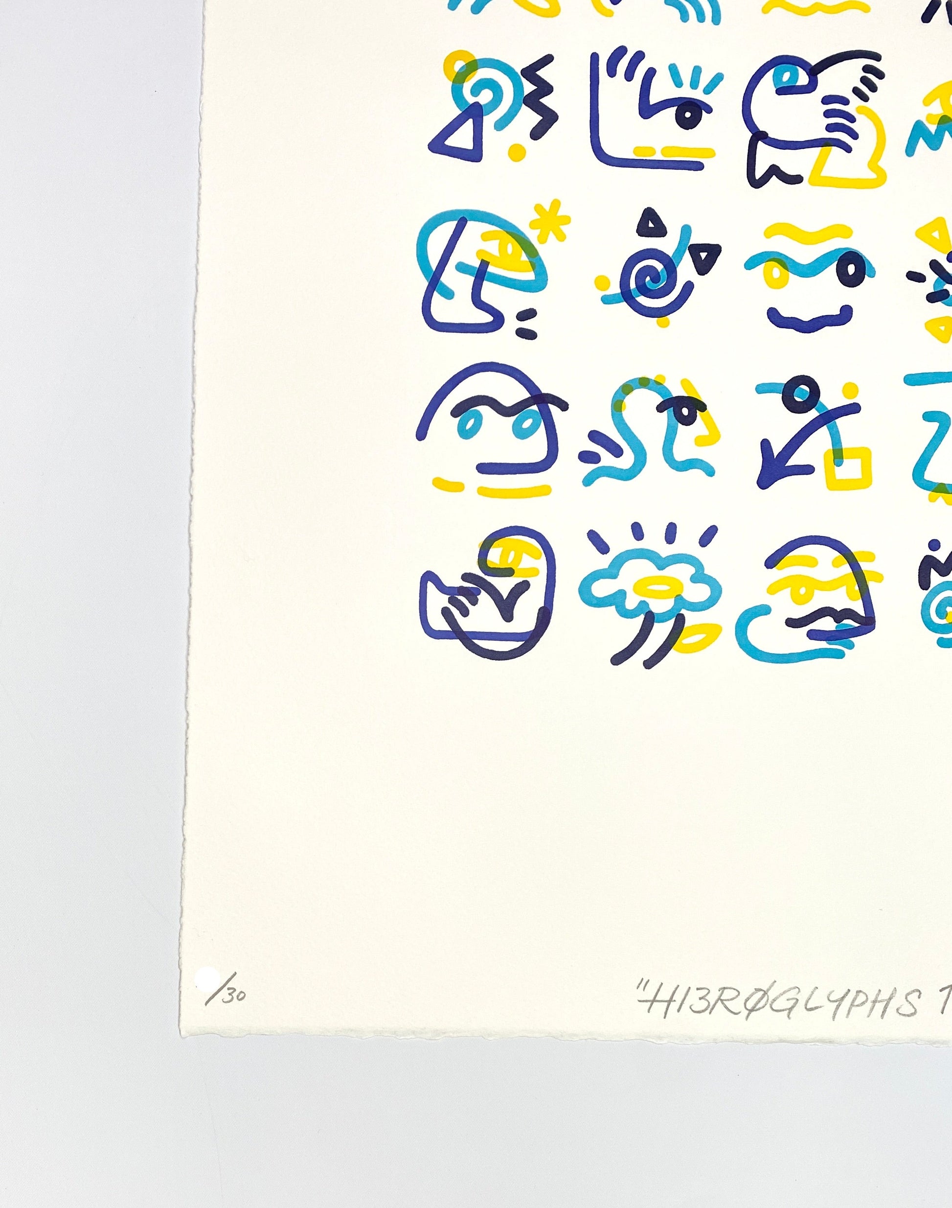 Efdot Hieroglyphs 1 Print Bottom Left Corner