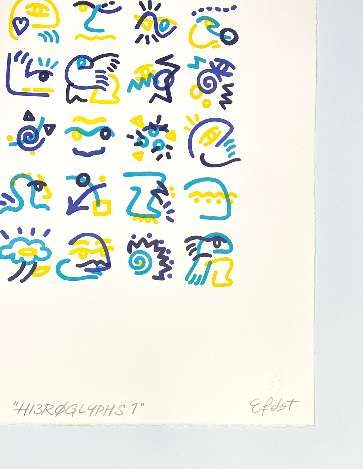 Efdot Hieroglyphs 1 Print Bottom Right Corner