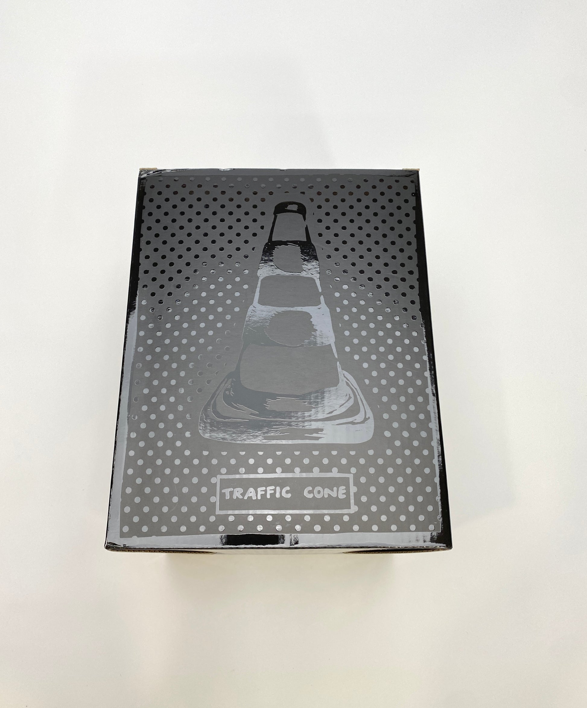 Joshua Vides Unfinished Business Traffic Cone Black Box Front
