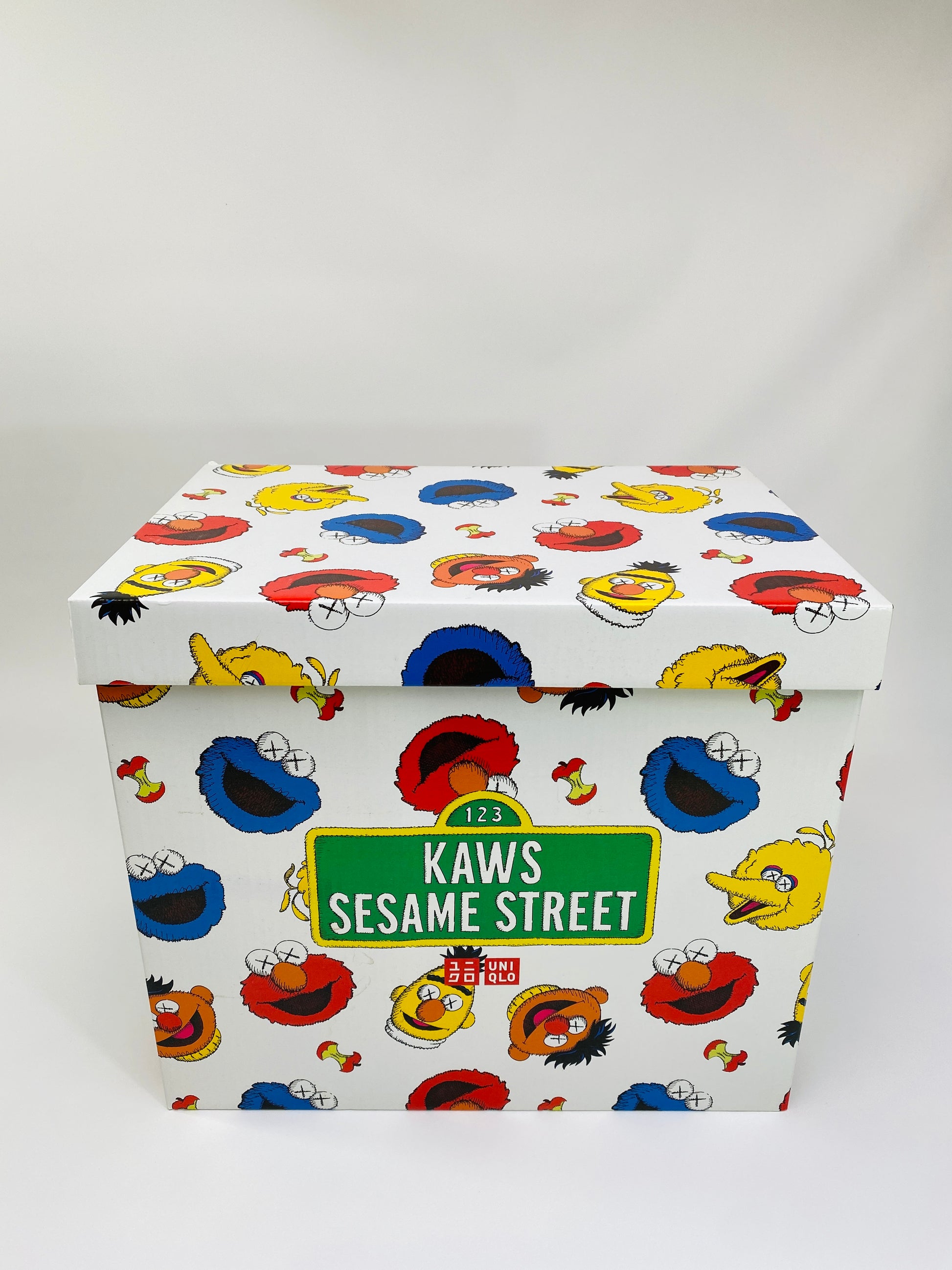 KAWS Uniqlo Sesame Street Plush Toy Box Closed